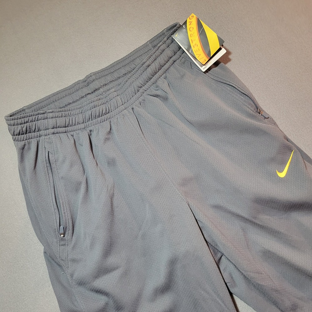 Nike Livestrong FIT DRY Mens Grey Athletic Track Pants Large NWT